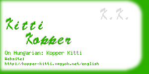 kitti kopper business card